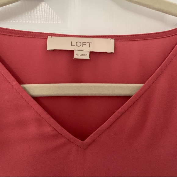 LOFT Pink Bell Sleeve Blouse - Picture 3 of 4